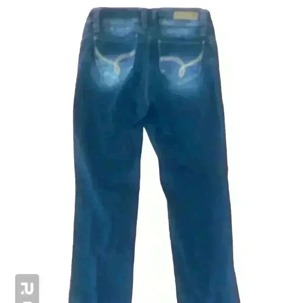 YMI  Jeans Juniors Size 3   straight leg distressed dark wash Exc Con - Picture 2 of 5